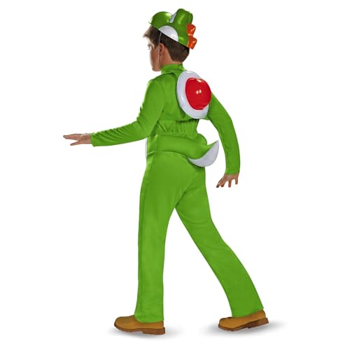 Yoshi Deluxe Costume, Official Nintendo Super Mario Costume, Kids Size Large (10-12)