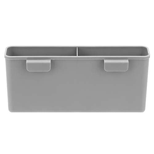 iPEGTOP Cutlery Utensil Silverware Drying Rack Basket Holder with Hooks - Flatware Storage Solution for Kitchen Dish Drainer Dish Drying Rack, Grey