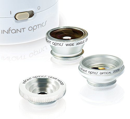 Infant Optics DXR-8 480p Video Baby Monitor, Non-WiFi Hack-Proof FHSS Connection, Interchangeable Lenses, Pan Tilt Zoom, LED Sound Bar, Night Vision, and Two-way Talk, low battery