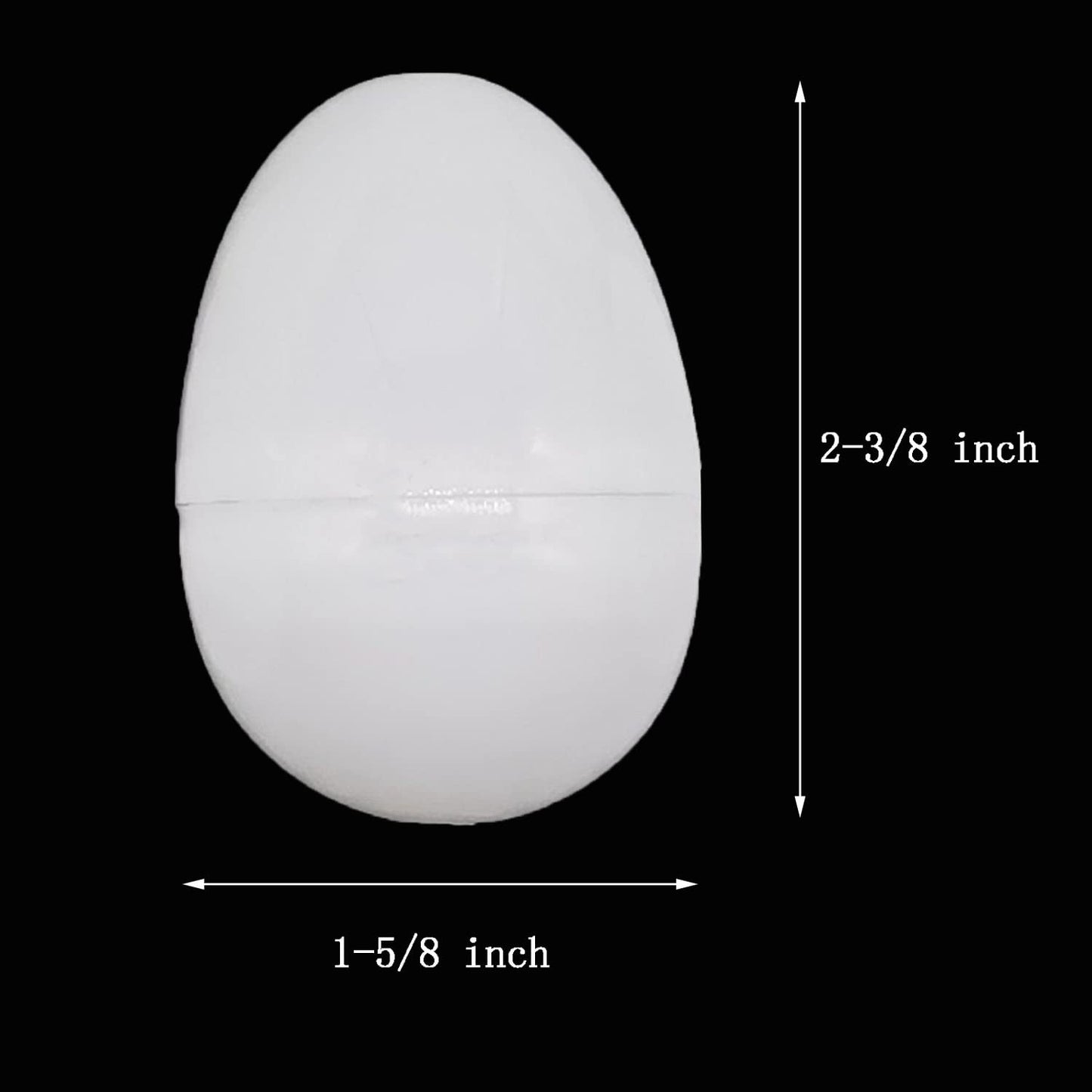 YTYKINOY 30pcs 2-3/8" Blank White Plastic DIY Easter Eggs