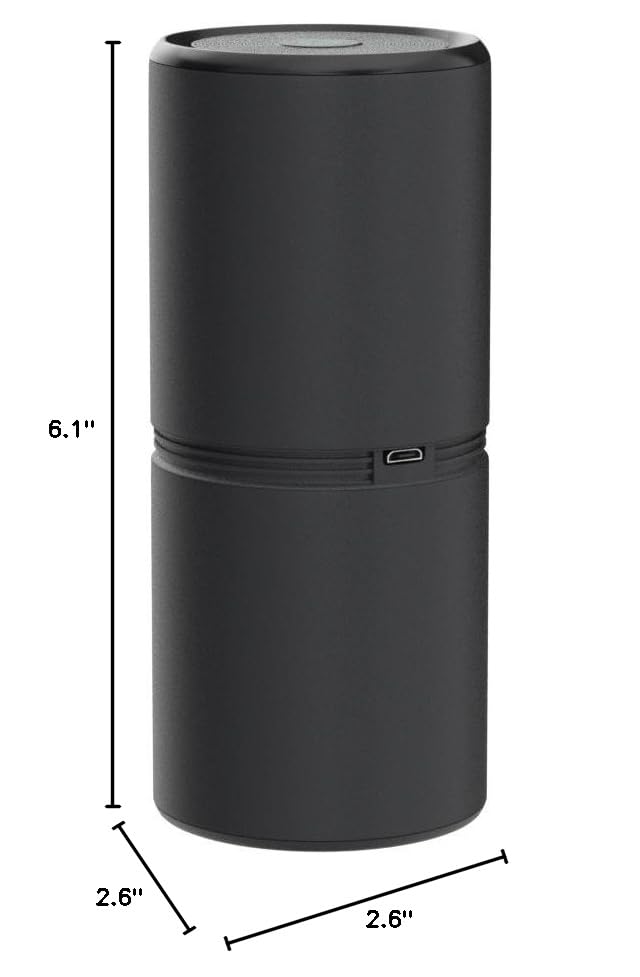 Lapurifier Car Air Purifier Ionizer, 12 Million Negative Ions, 27dB Quiet Portable Ionic Air Purifiers for Car Small Room Removes Dust Pet Odors Pollen