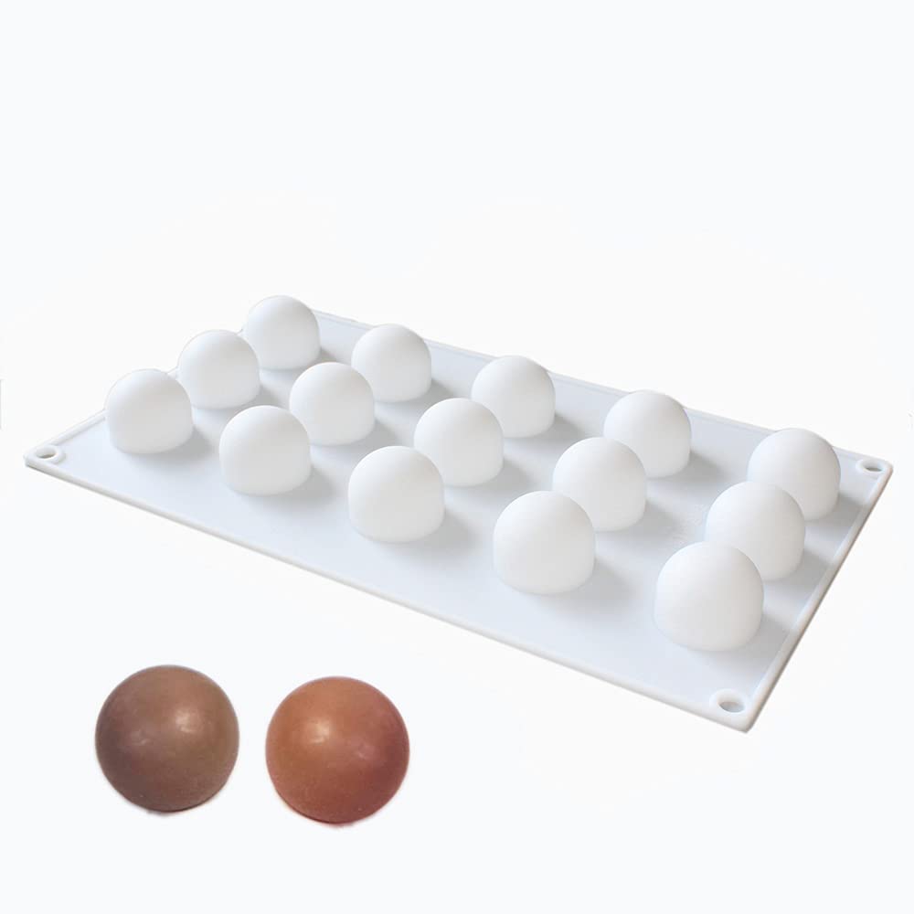 X-Haibei 3D Ice Ball Eyeball Chocolate Bath Bomb Round Soap Candy 1inch Maker Mold Silicone
