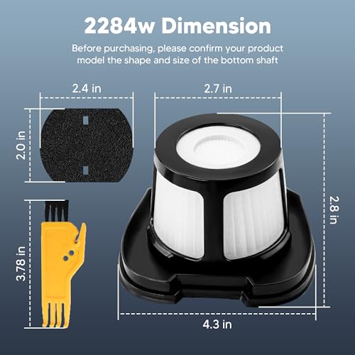 2284W 2390A Vacuum Replacement Filter for Bi-ssell Pet Hair Eraser Filter Hand Vacuum 2390 2389 2579, Compared to Part # 1614212 1614203 1614204 (2 Mesh Filter and 4 Foam Filter)