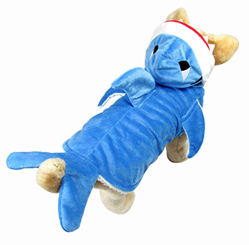 Yoption Puppy Dog Cat Shark Costumes, Funny Pet Halloween Christmas Cosplay Dress, Pet Hoodie Warm Outfits Clothes (M)