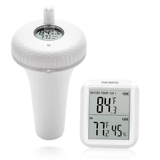 INKBIRD IBS-P01R 2nd Generation Wireless Floating Pool Thermometer Easy to Read for Hot Tub, Compatible with Gateway IBS-M1 and IBS-M2