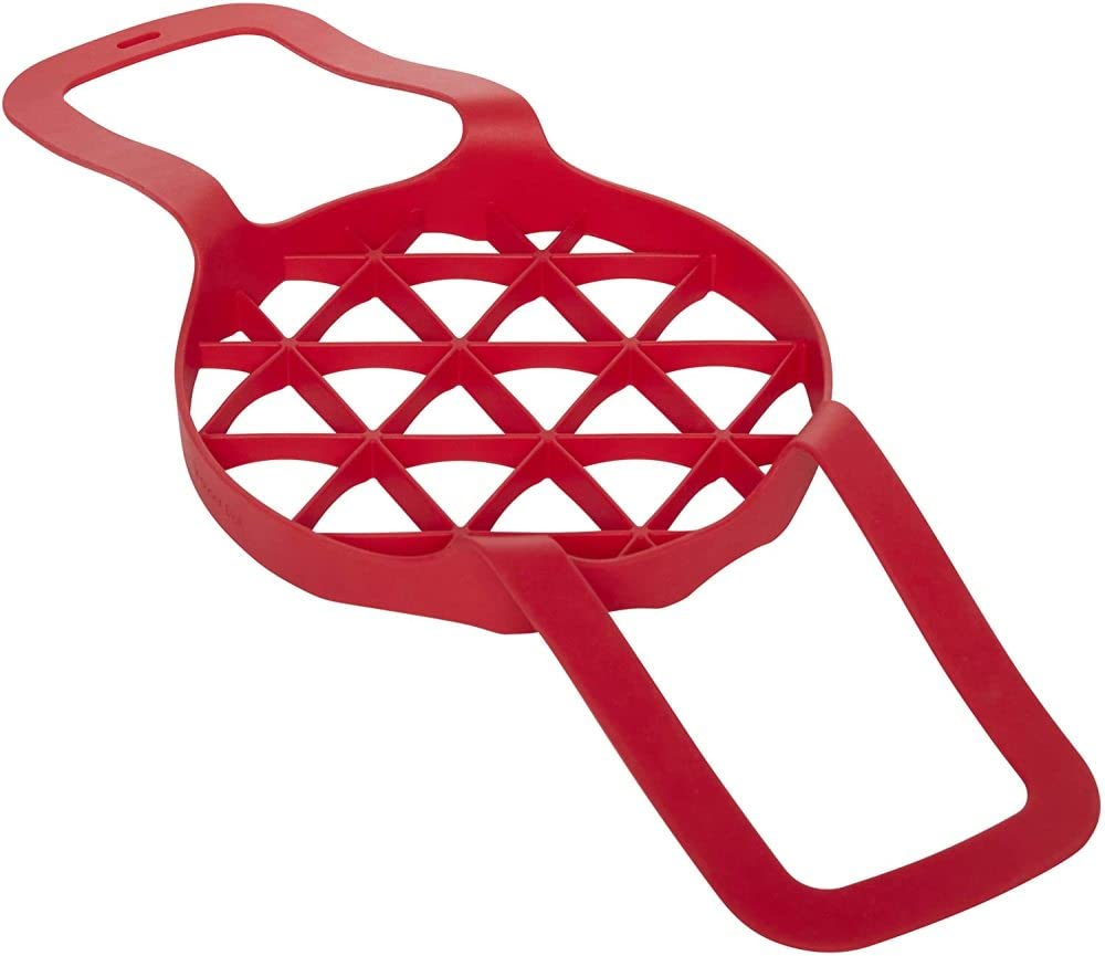 Instant Pot Official Silicone Bakeware Sling - Multi-Use, Heat-Resistant, BPA-Free, Compatible with 6-Quart and 8-Quart Cookers, Red - Ideal for Lifting, Roasting, and Healthier Cooking