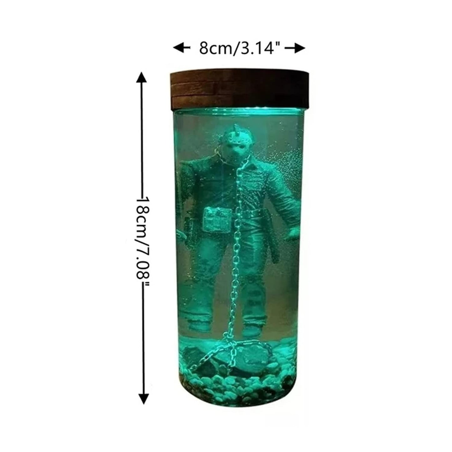 YTCPMHEA 2023 New Horror Movie Collector Action Figure Water Lamp Part 6 Lives Final Display, Collectibles Figures Dolls, Decorative Table Lamp Lights for Home Decor Halloween Unique Gifts