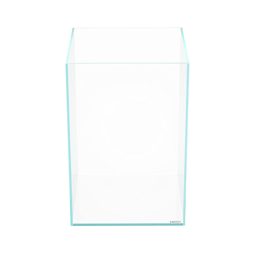 LANDEN Tall Tank, Rimless Low Iron Tank 10GAL 11.8" L × 11.8" W × 17.7" H (30X30X45) cm Small Aquascape Fish Tank, Vertical Aquascape Tank, Black Leveling Mat Included