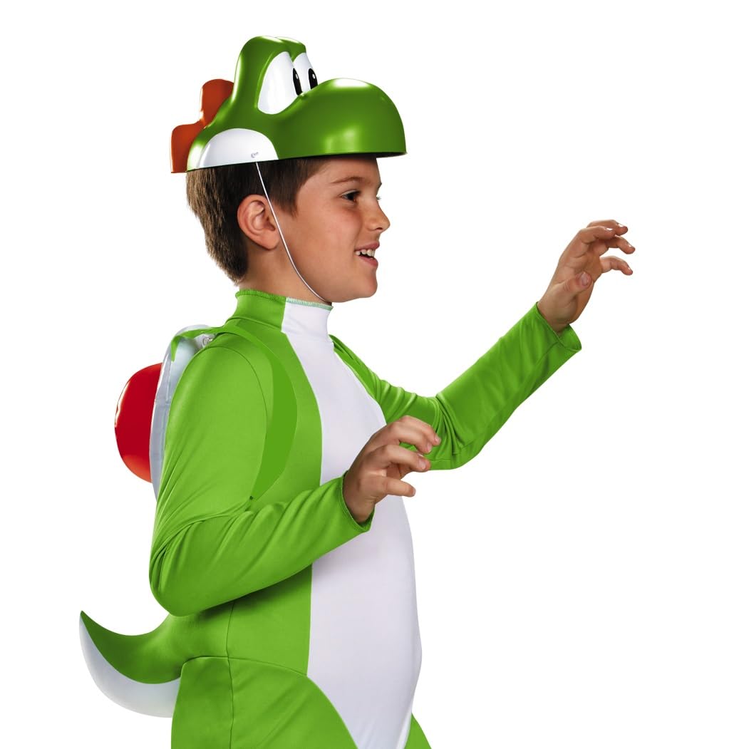 Yoshi Deluxe Costume, Official Nintendo Super Mario Costume, Kids Size Large (10-12)