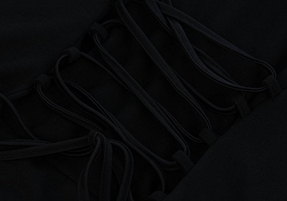 Womens Renaissance Costumes Hooded Robe Lace Up Vintage Pullover High Low Long Hoodie Dress Black