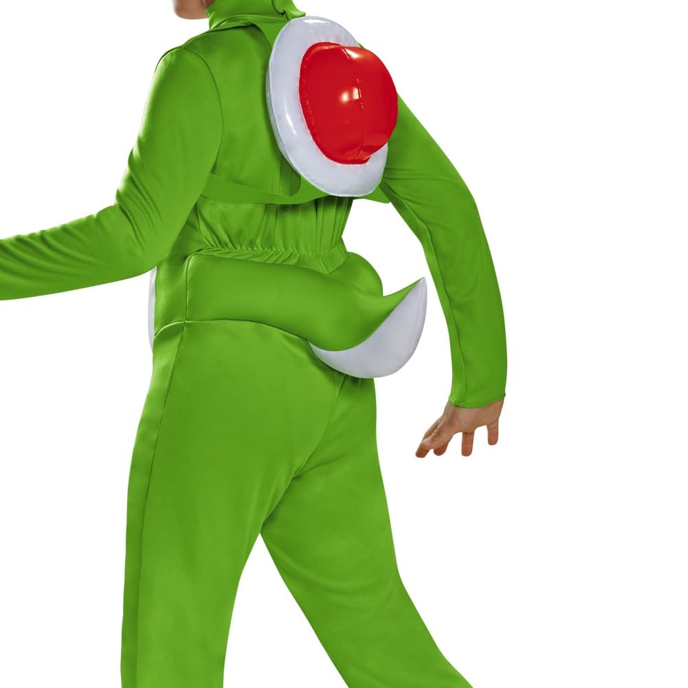 Yoshi Deluxe Costume, Official Nintendo Super Mario Costume, Kids Size Large (10-12)