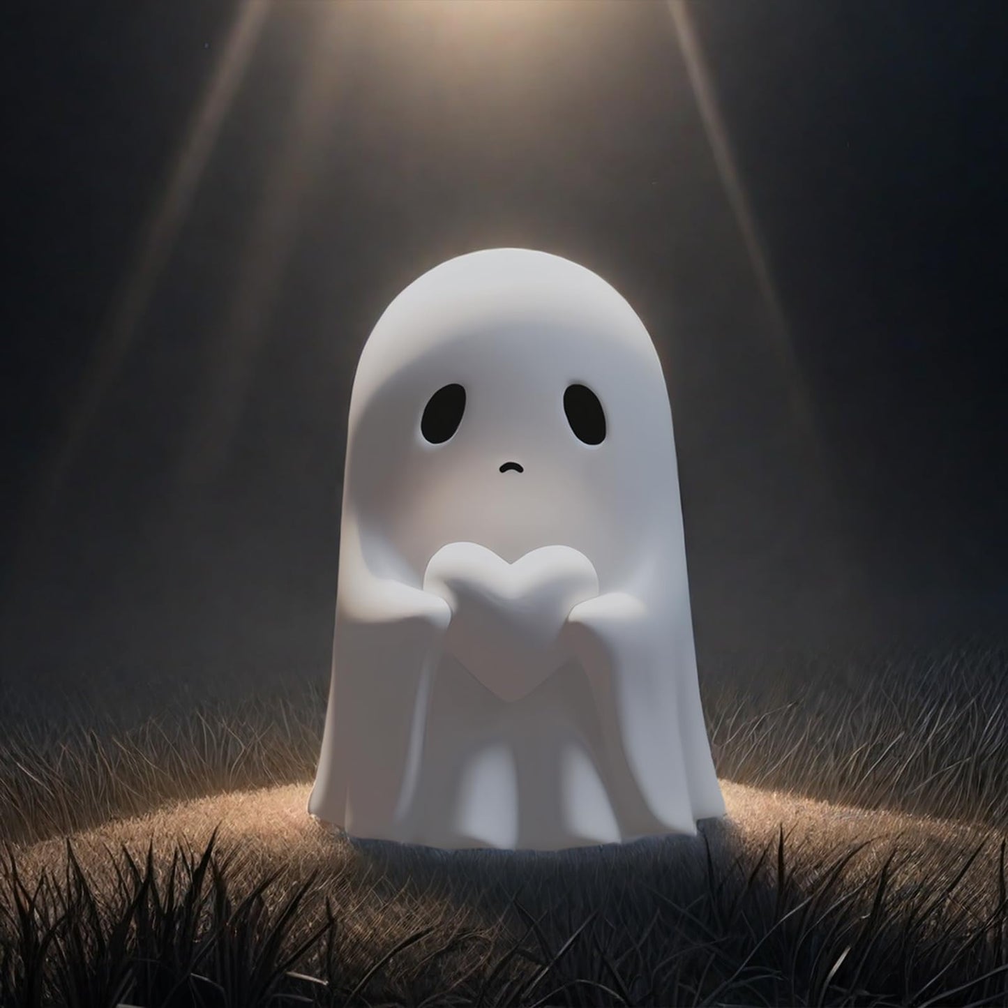 ZUZIF Halloween Ghost Figurine - Spooky Resin Statue, Cute Finger Ghost Ornaments, Perfect for Indoor & Porch Decor (C)