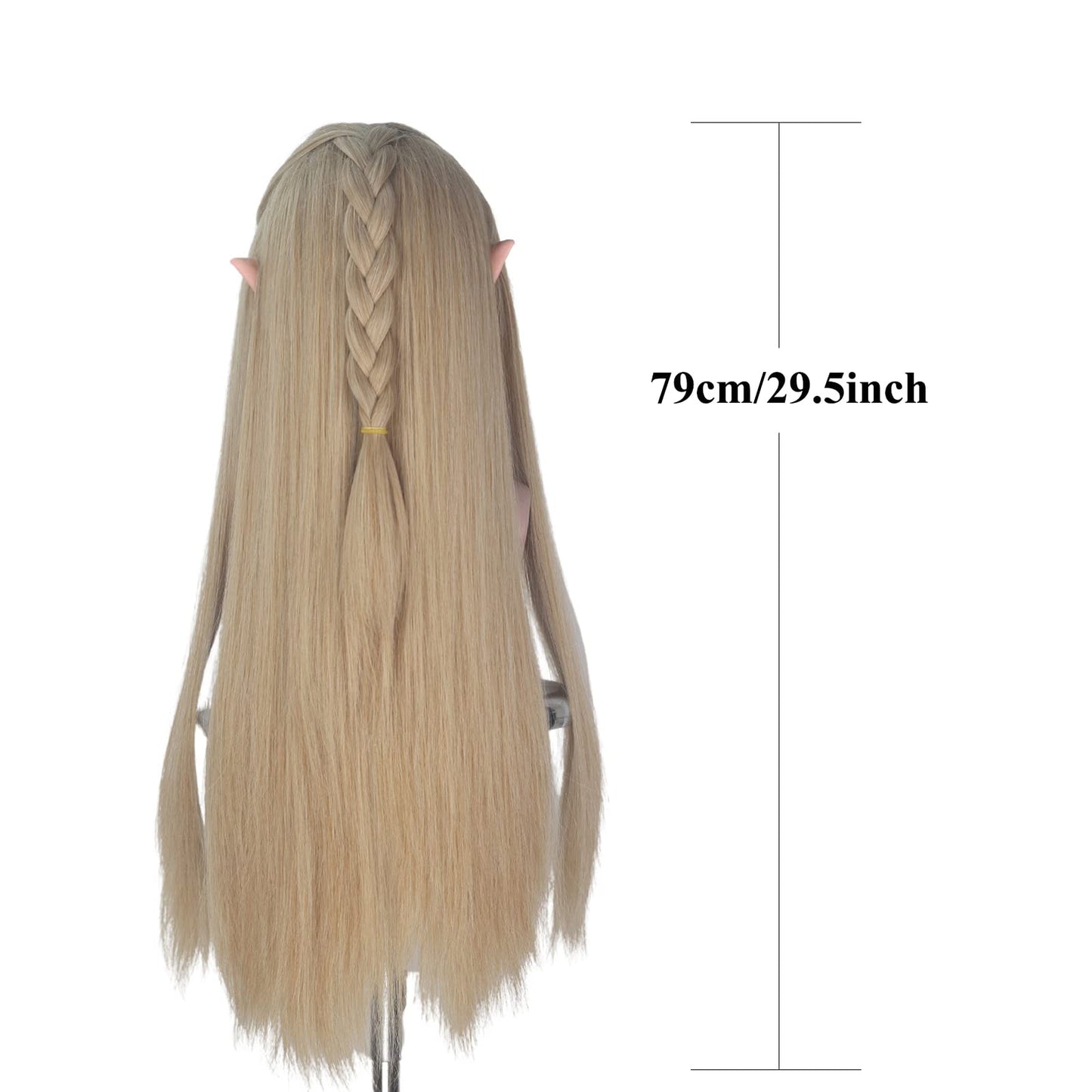 Yan Dream Men Braids Prestyled Wigs Long Straight Elf Wig Ash Blonde Cosplay Costume Halloween Parties Anime Wig