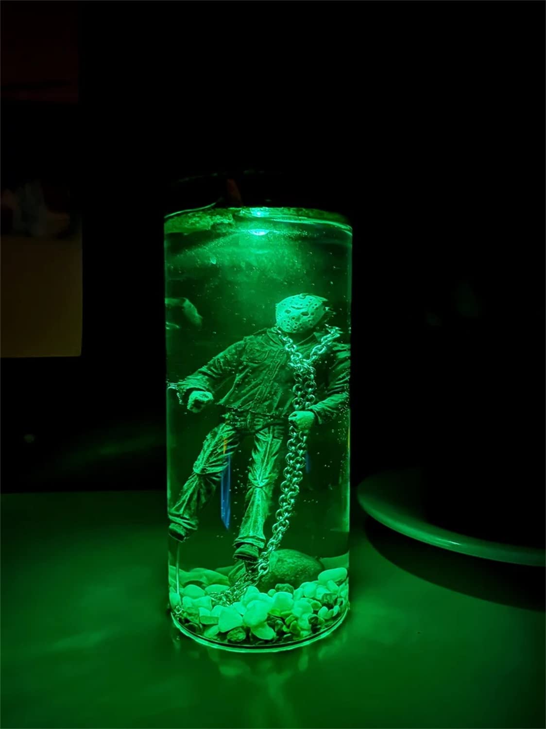 YTCPMHEA 2023 New Horror Movie Collector Action Figure Water Lamp Part 6 Lives Final Display, Collectibles Figures Dolls, Decorative Table Lamp Lights for Home Decor Halloween Unique Gifts