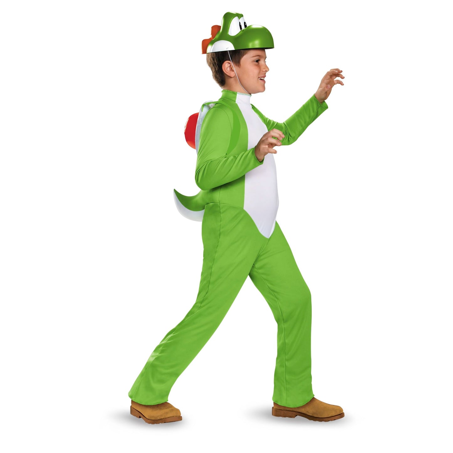 Yoshi Deluxe Costume, Official Nintendo Super Mario Costume, Kids Size Large (10-12)