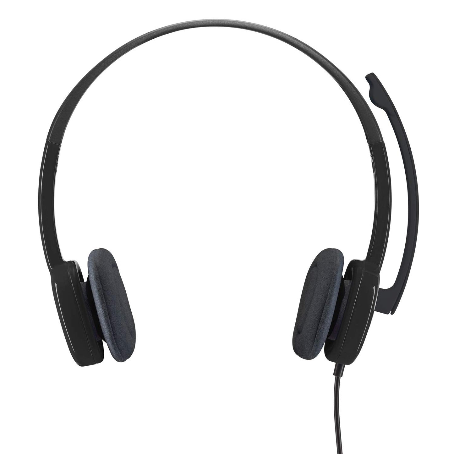 Logitech H151 Wired Headset, Analog Stereo Headphones with Rotating Noise-Cancelling Microphone, 3.5 mm Audio Jack, In-Line Controls, PC/Mac/Laptop/Tablet/Smartphone - Black