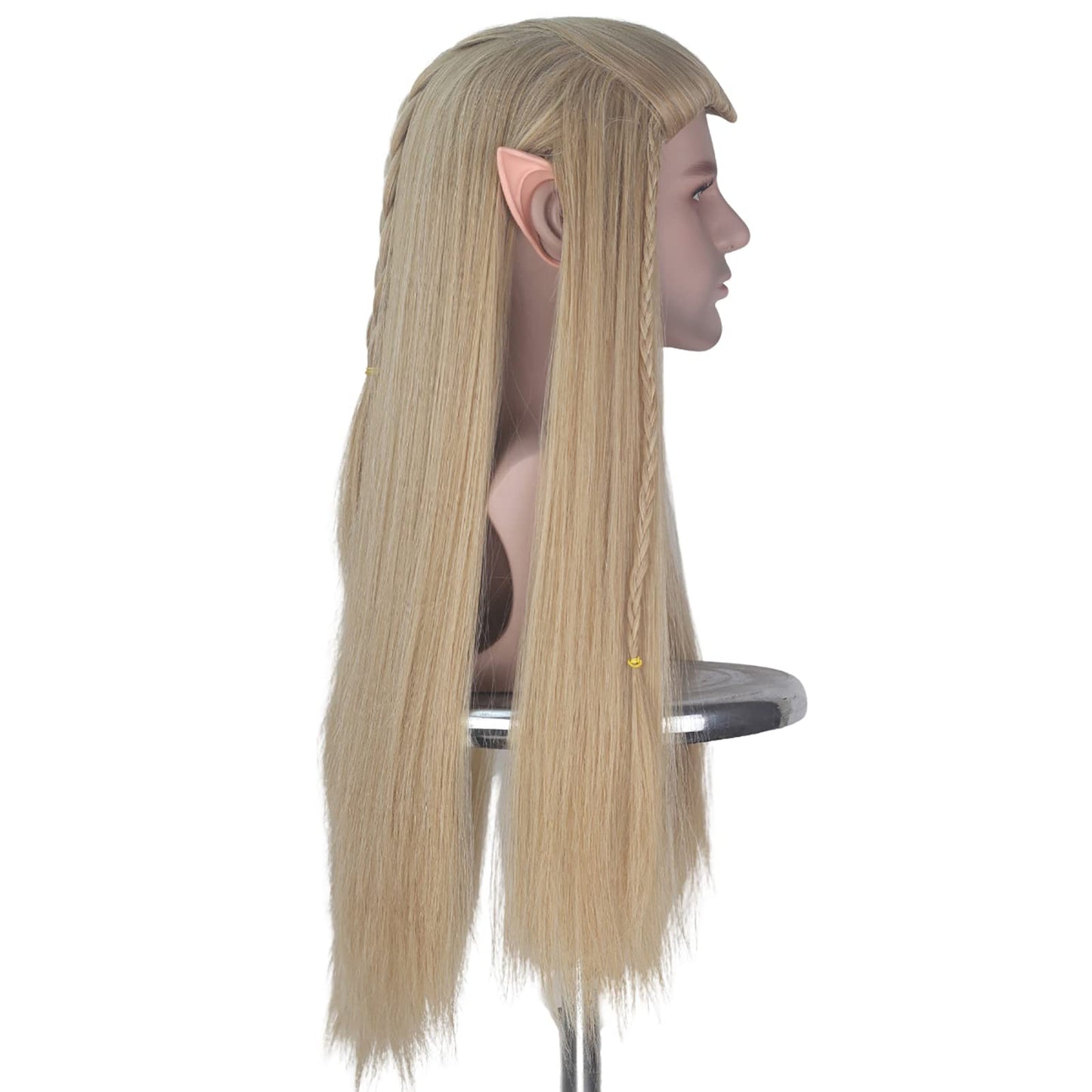 Yan Dream Men Braids Prestyled Wigs Long Straight Elf Wig Ash Blonde Cosplay Costume Halloween Parties Anime Wig