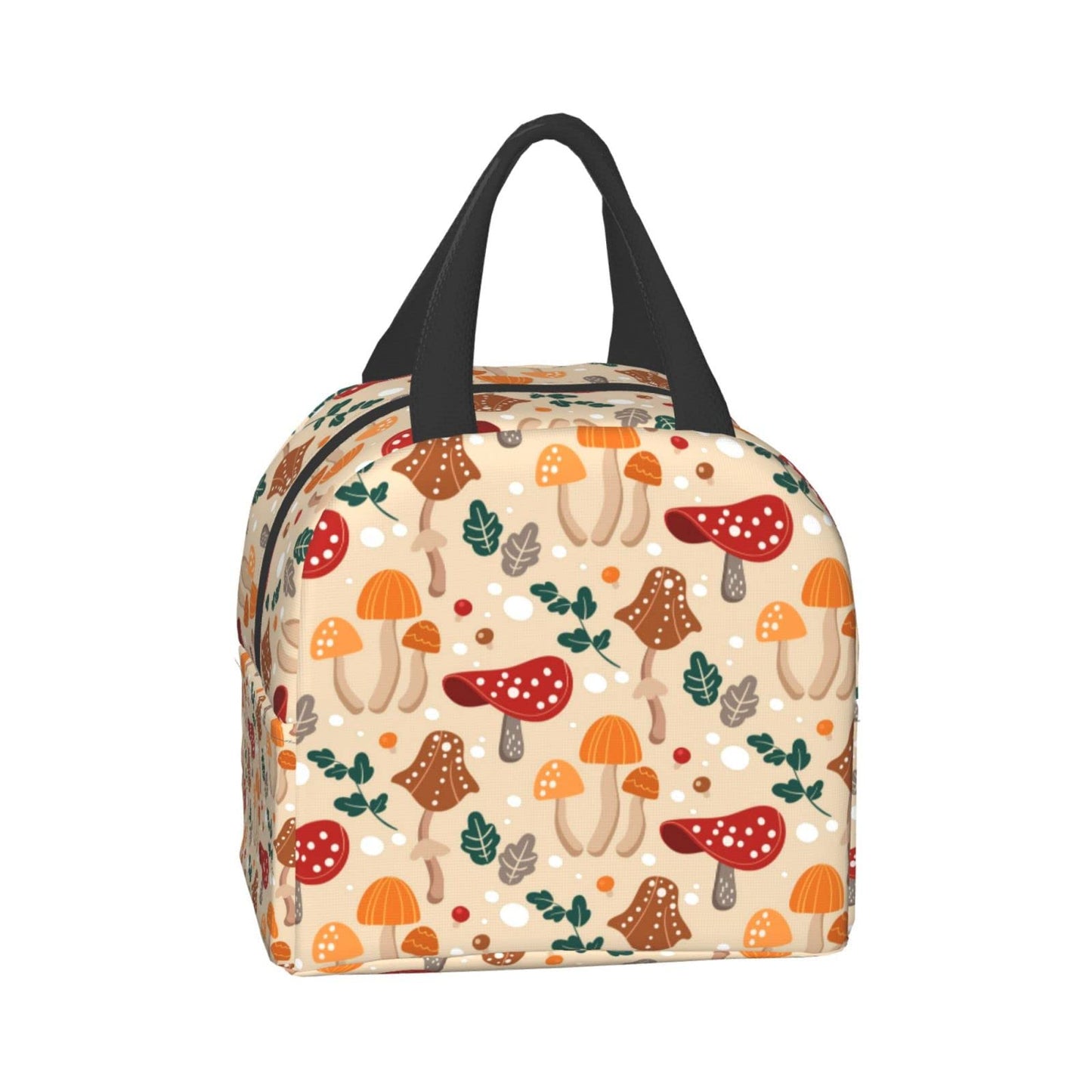 Insulated Lunch Bag Reusable Lunch Box for Women Men, Cooler Lunch Boxes Waterproof Lunch Bags Office Picnic Work, Cute Mushroom Gift