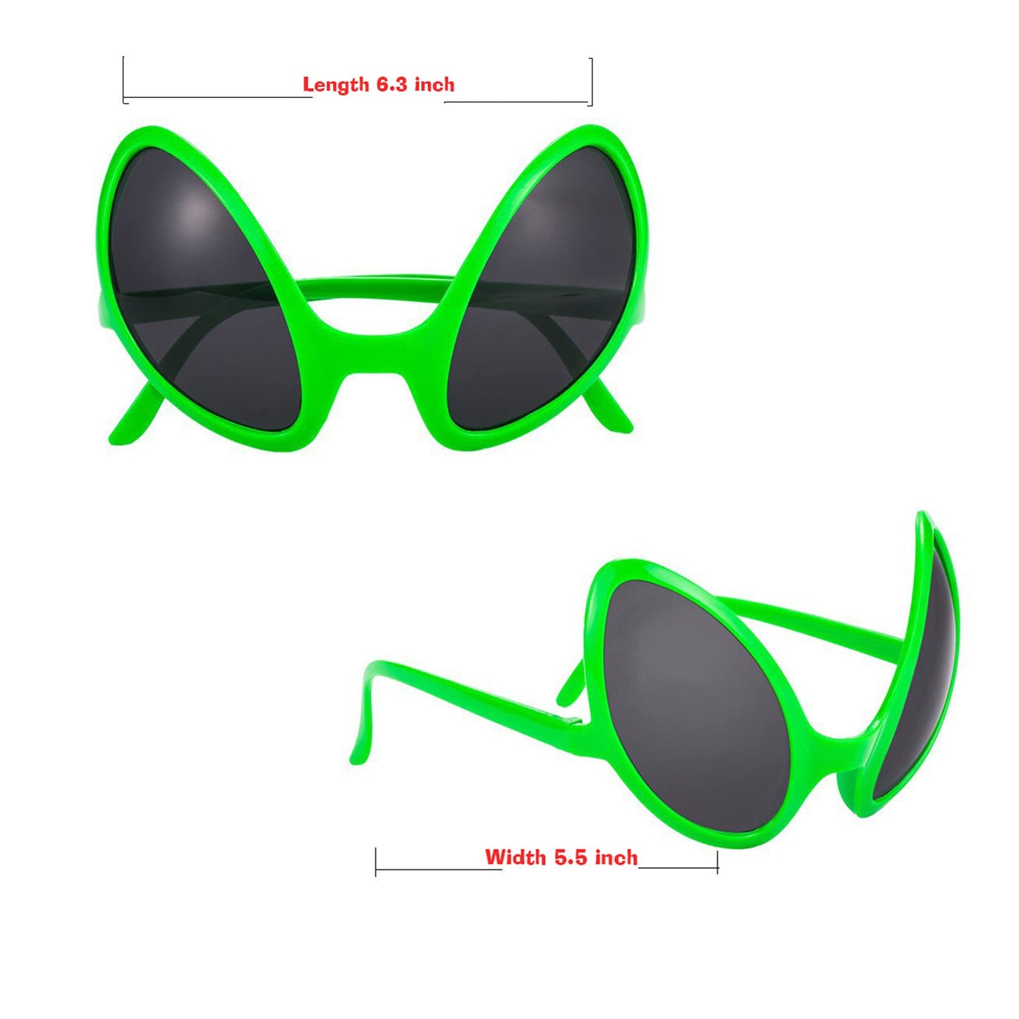 Yilistore Novelty Alien Glasses for Halloween Party Accessories, Alien Costume Accessories Eyeglasses with Deluxe Gift Glassesbox