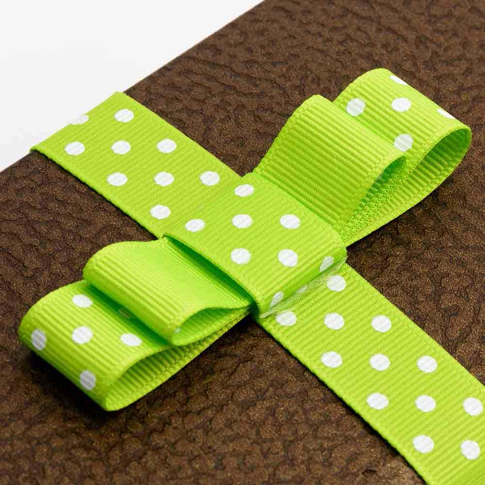 YAMA Polka Dot Grosgrain Ribbons Set - 3/8'' 40 Yards for Christmas Gift Ribbon Wrapping, Hair Bow Accessories DIY, 20x2yd Swiss Dot Fabric Ribbon