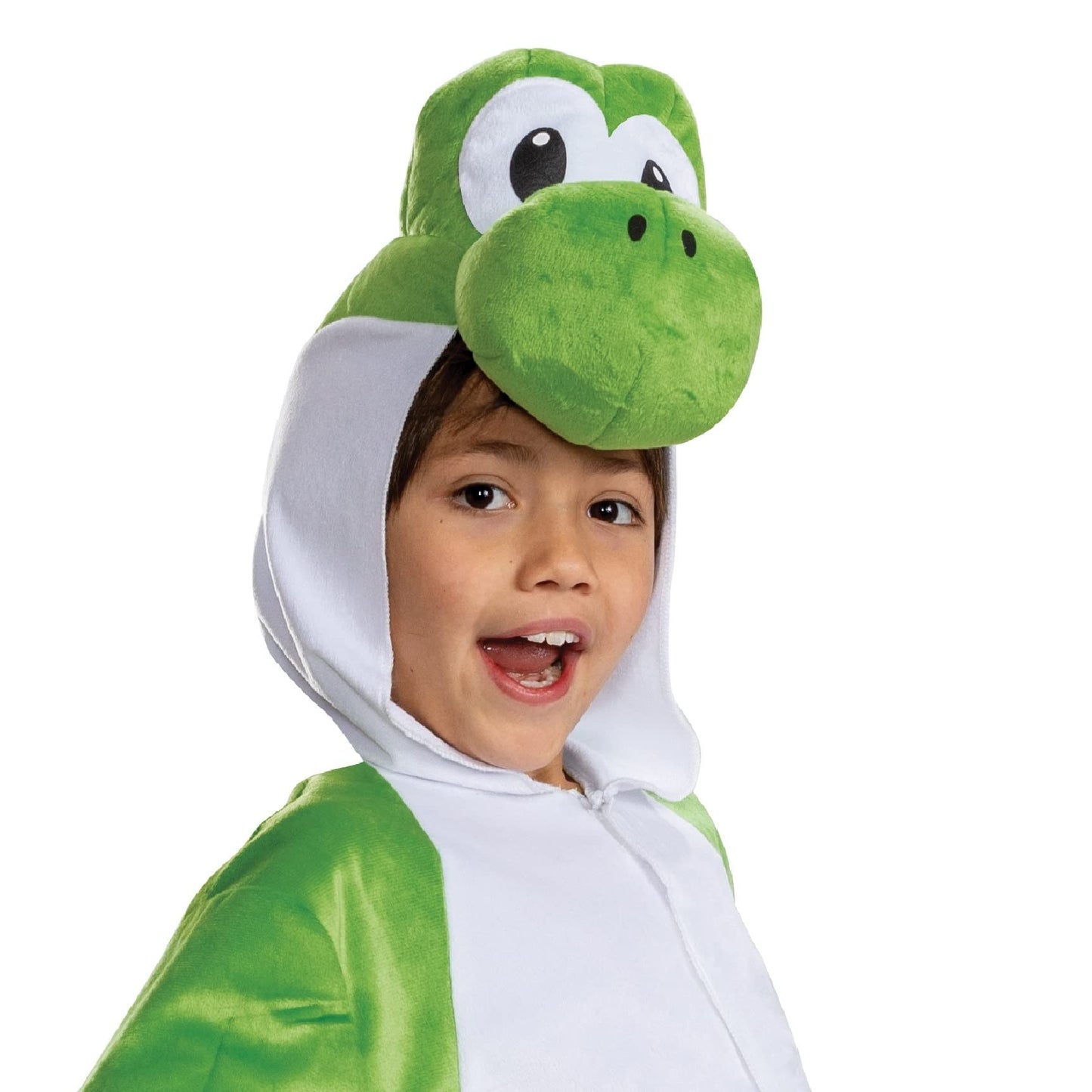 Yoshi Costume Hooded Jumpsuit, Official Super Mario Character Costume for Kids, Size (7-8)