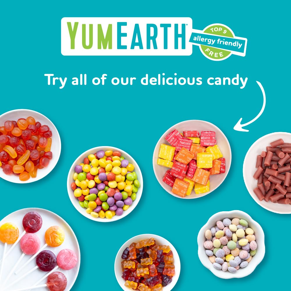 YumEarth Organic Pops Variety Pack, 250 Fruit Flavored Favorites Lollipops, Allergy Friendly, Gluten Free, Non-GMO, Vegan, No Artificial Flavors or Dyes