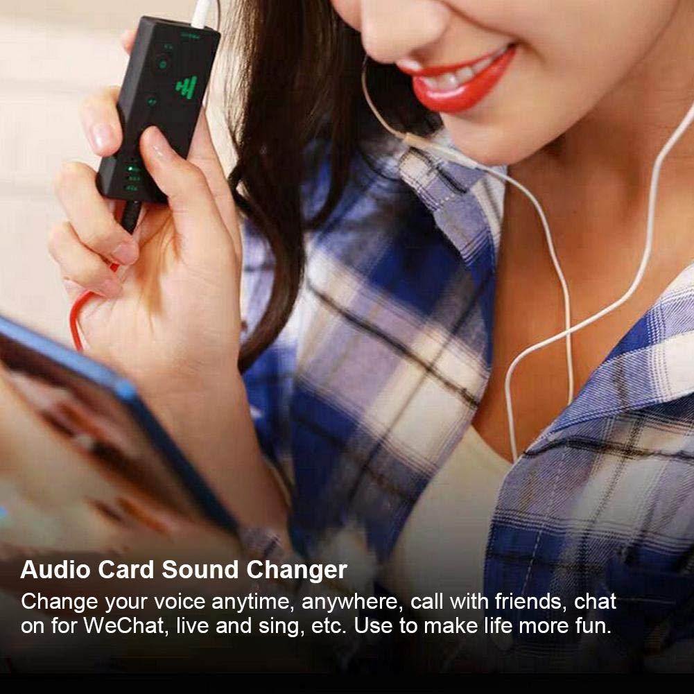 2.95 x 1.38 x 0.43inch Voice Changer for Portable Microphone Sound Effect Live Broadcast Voice Disguiser for Mobile Phone PC Laptops Games