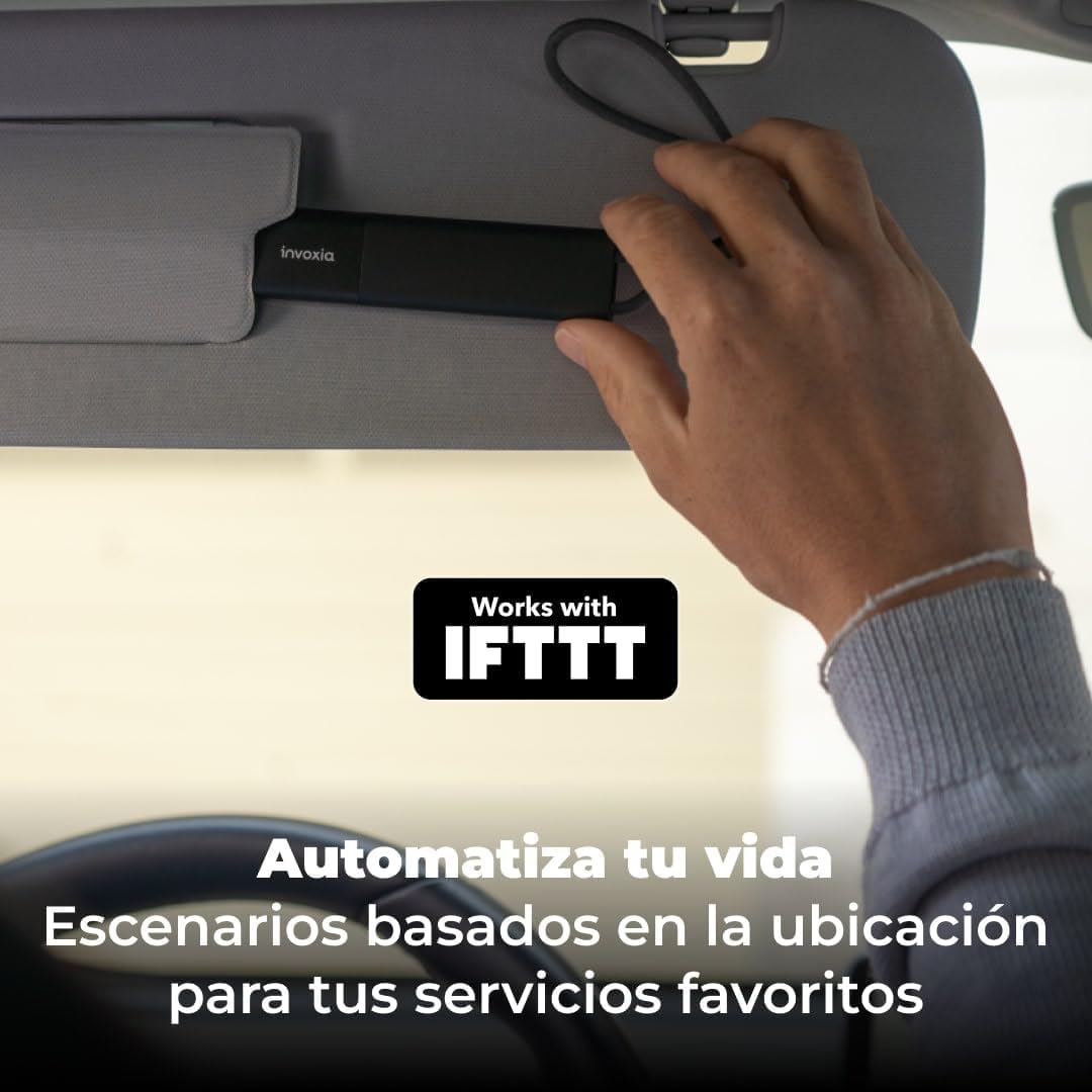 Invoxia GPS Tracker - for Vehicle, Car, Motorcycle, Bike, Senior, Kid, Belongings - Up to 4 Months of Battery Life - SIM & 1 Year Data Plan Included - Light, Discrete - 4G & 5G LTE-M, Black