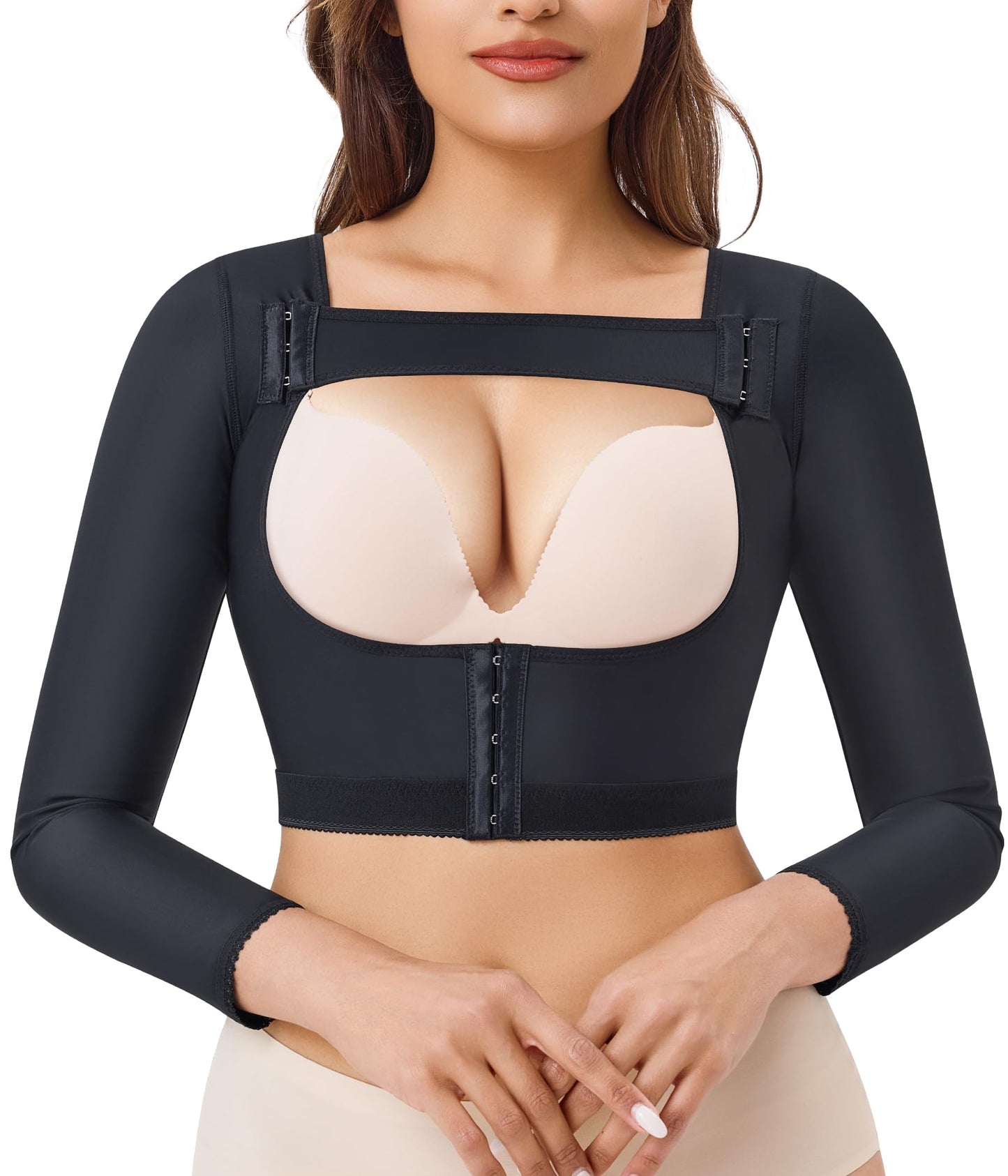 LANCS Women Upper Arm Shaper Post Surgical Compression Sleeves Slimmer Tops Posture Corrector Vest Shapewear