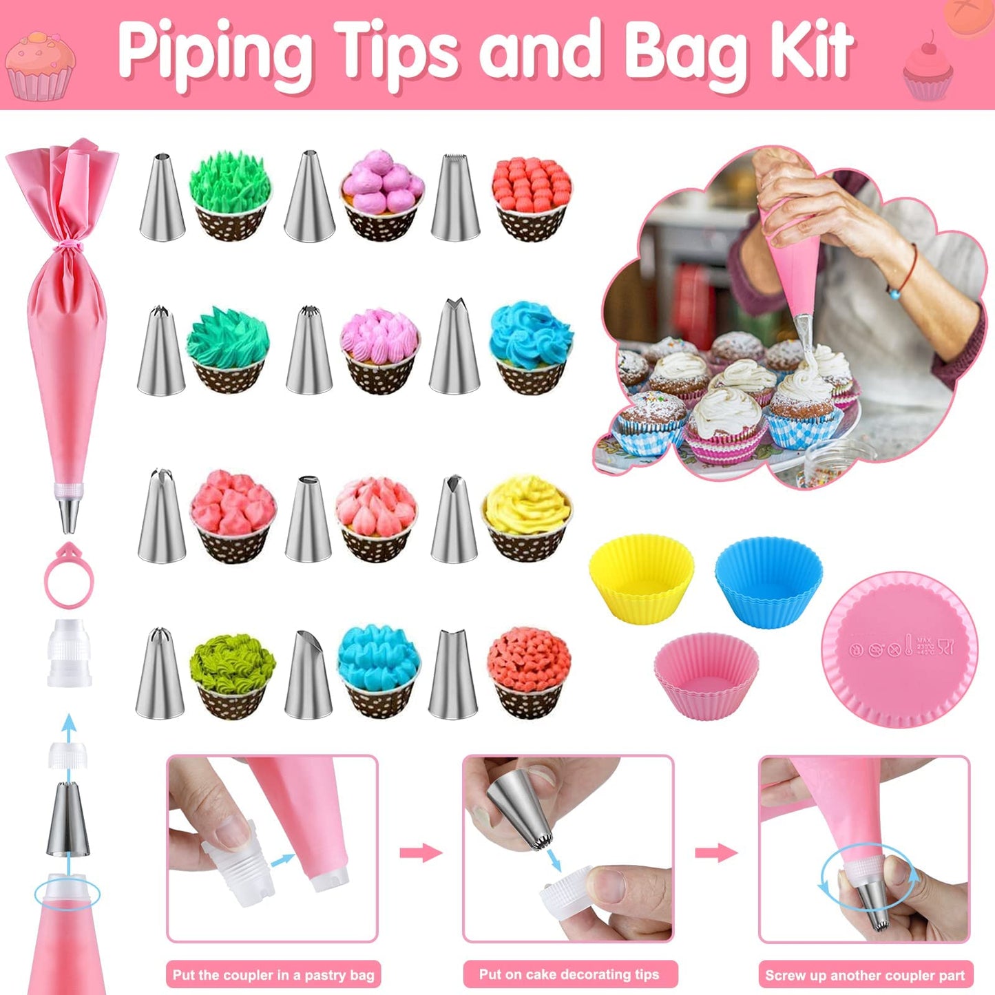 INNOCHEER Kids Baking and Cooking Set for Girls, 54PCS Chef Costume Set with Kids Apron, Chef Hat, All Real Cooking Tools and Baking Supplies, Kitchen Utensils and Recipes for Child Junior Chefs 3+