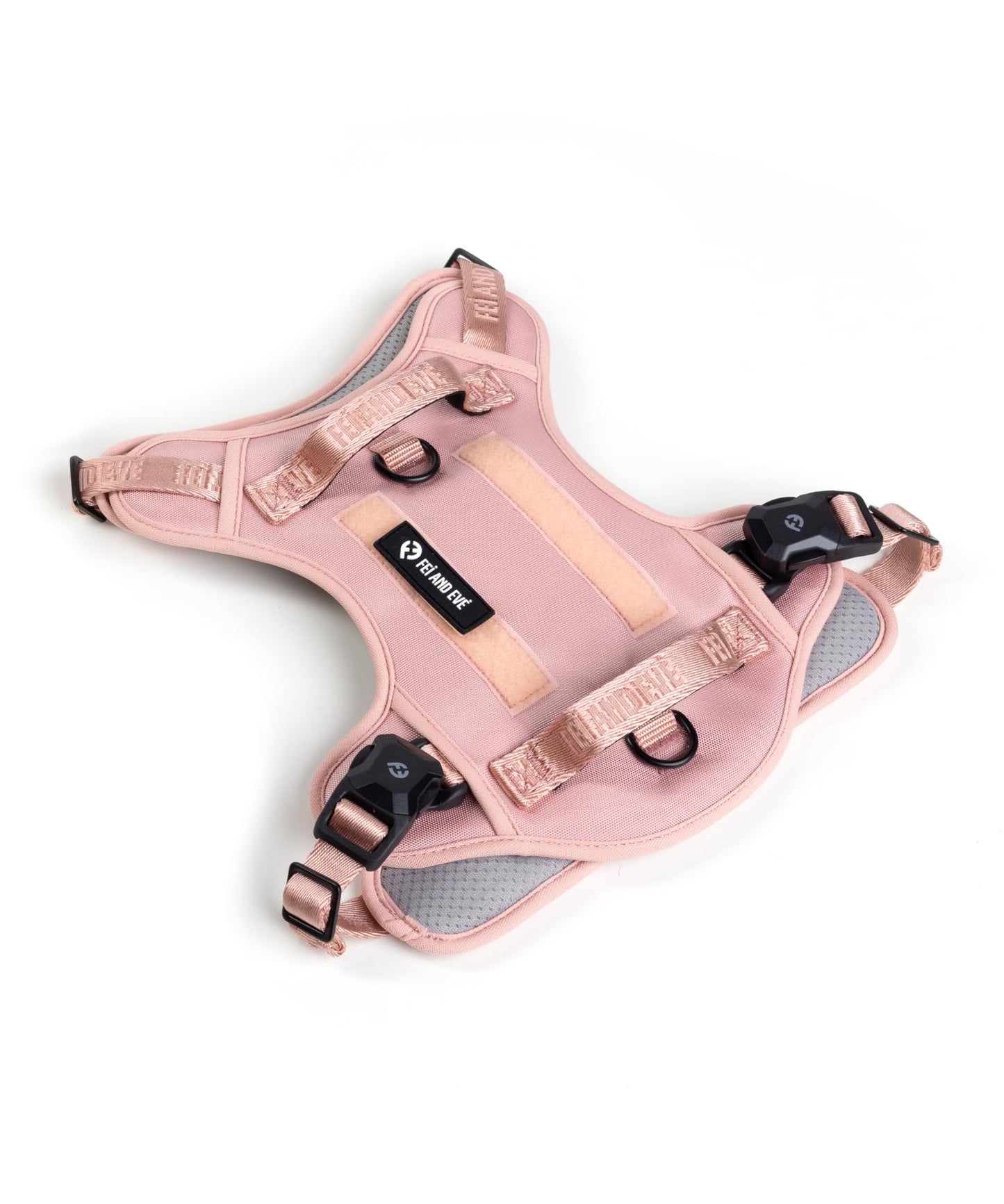 2025 New Edition, Fei & Eve MagEase Dog Harness - Patented Magnetic Buckles | 3-Point No-Pull Control | Heavy-Duty 900D Nylon | Dual Safety Handles | Breathable Mesh | Adjustable Fit | Medium, Pink