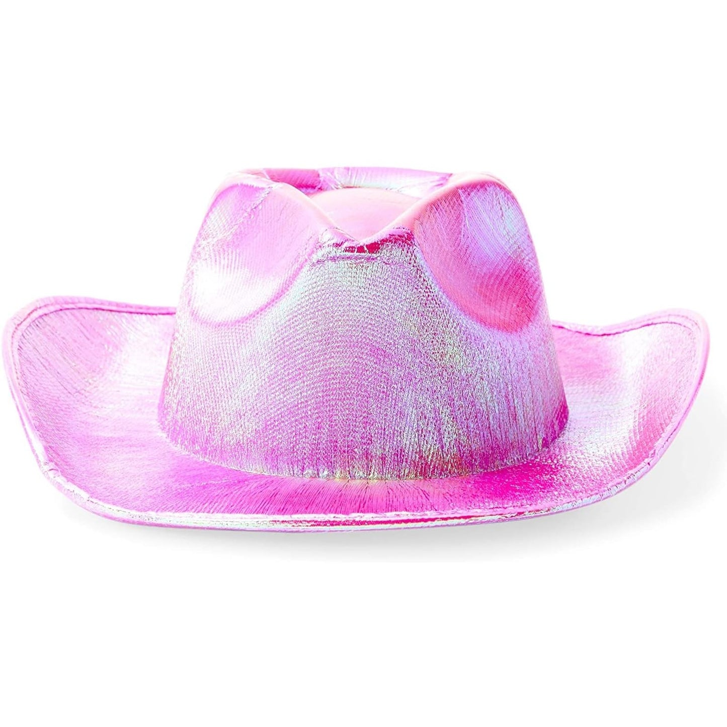 Zodaca Holographic Party Cowboy Hat, Metallic Space Cowboy (Hot Pink, Adult) - Cowgirl Hat - Space Party - Cowgirl Costume Women