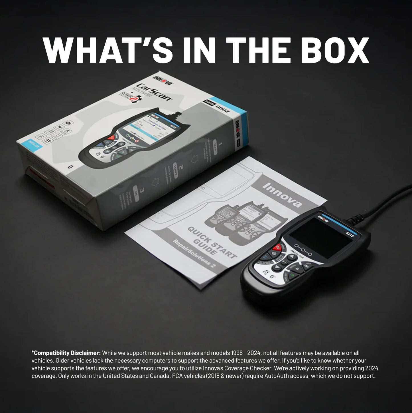 Innova 5210 OBD2 Scanner & Engine Code Reader, Battery Tester, Live Data, Oil Reset, Car Diagnostic Tool for Most Vehicles, Bluetooth Compatible with America's Top Car Repair App