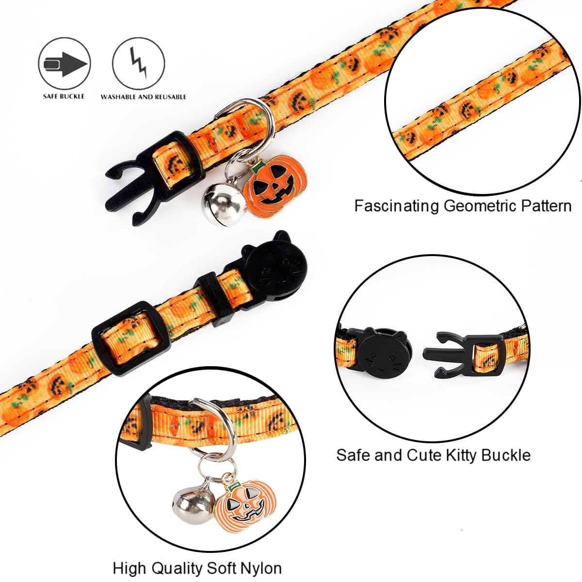 Yizepet Cat Collars with Bells, Breakaway Kitten Collar, Cute Kitty Collar, Pet Supplies Accessories