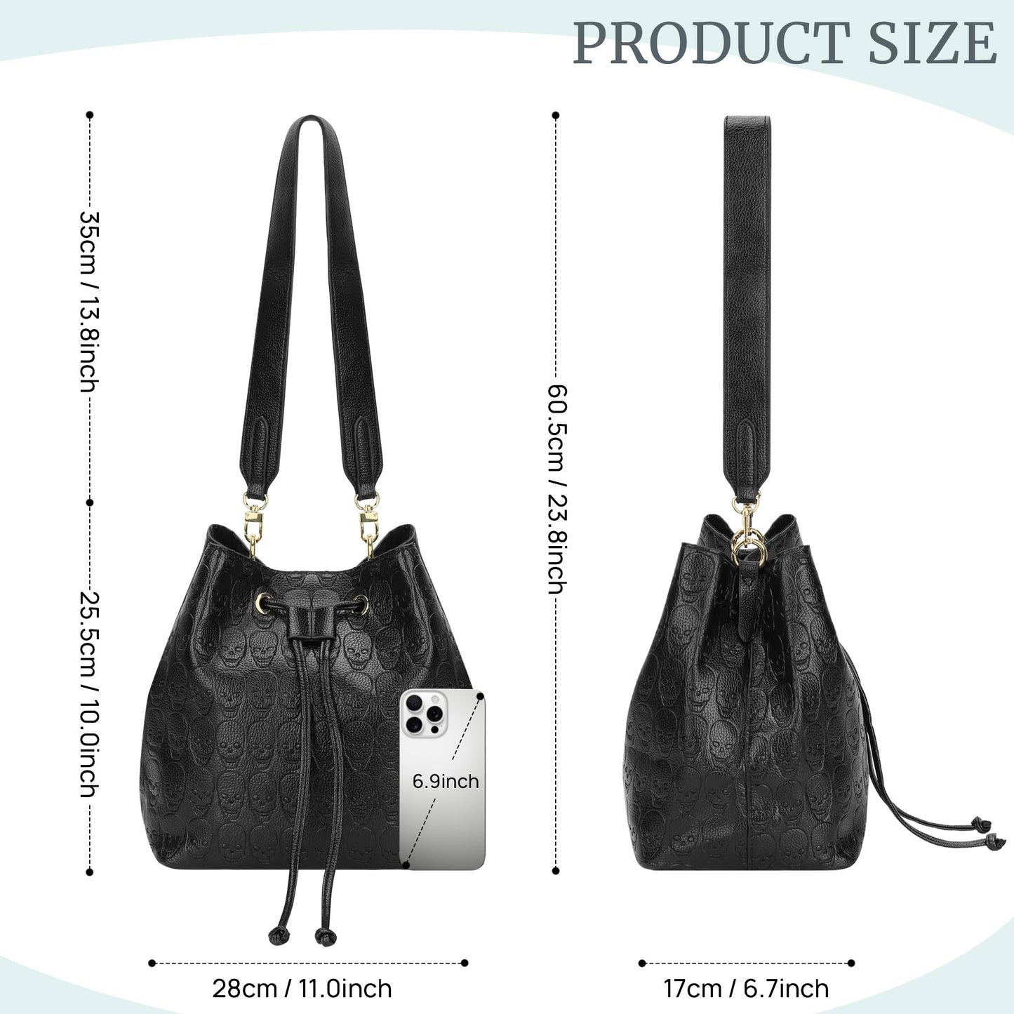 Womens Hobo Tote Bag Faux Leather Shoulder Bag for Women Bucket Bag Hobo Handbag Fit for Dating, Working, Shopping