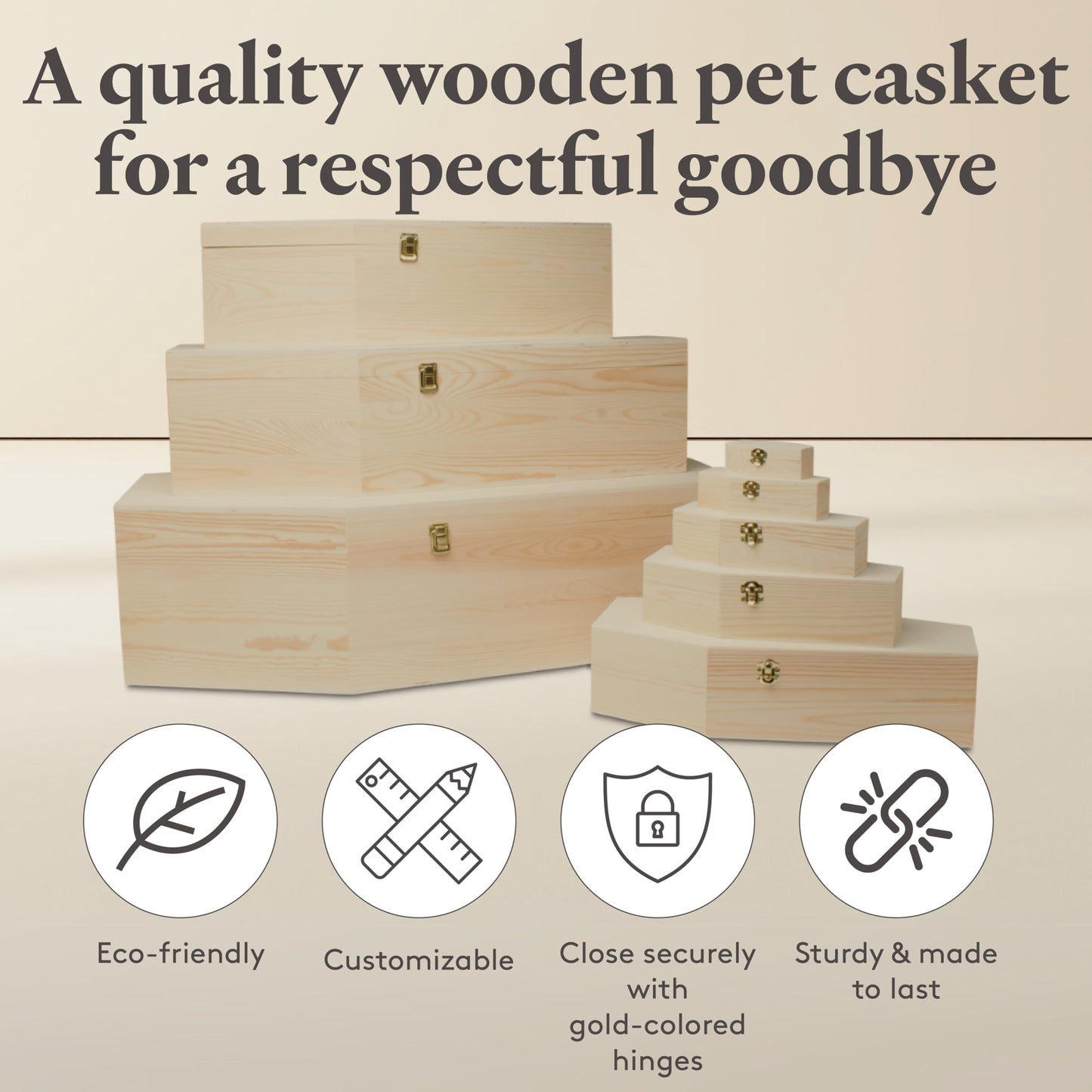 Woodpeckers Large Halloween Coffin Box Unfinished Wood, 17-3/4 inch, 1-Pack, for Halloween Crafts, Gift Box, Party Décor, or Pet Casket