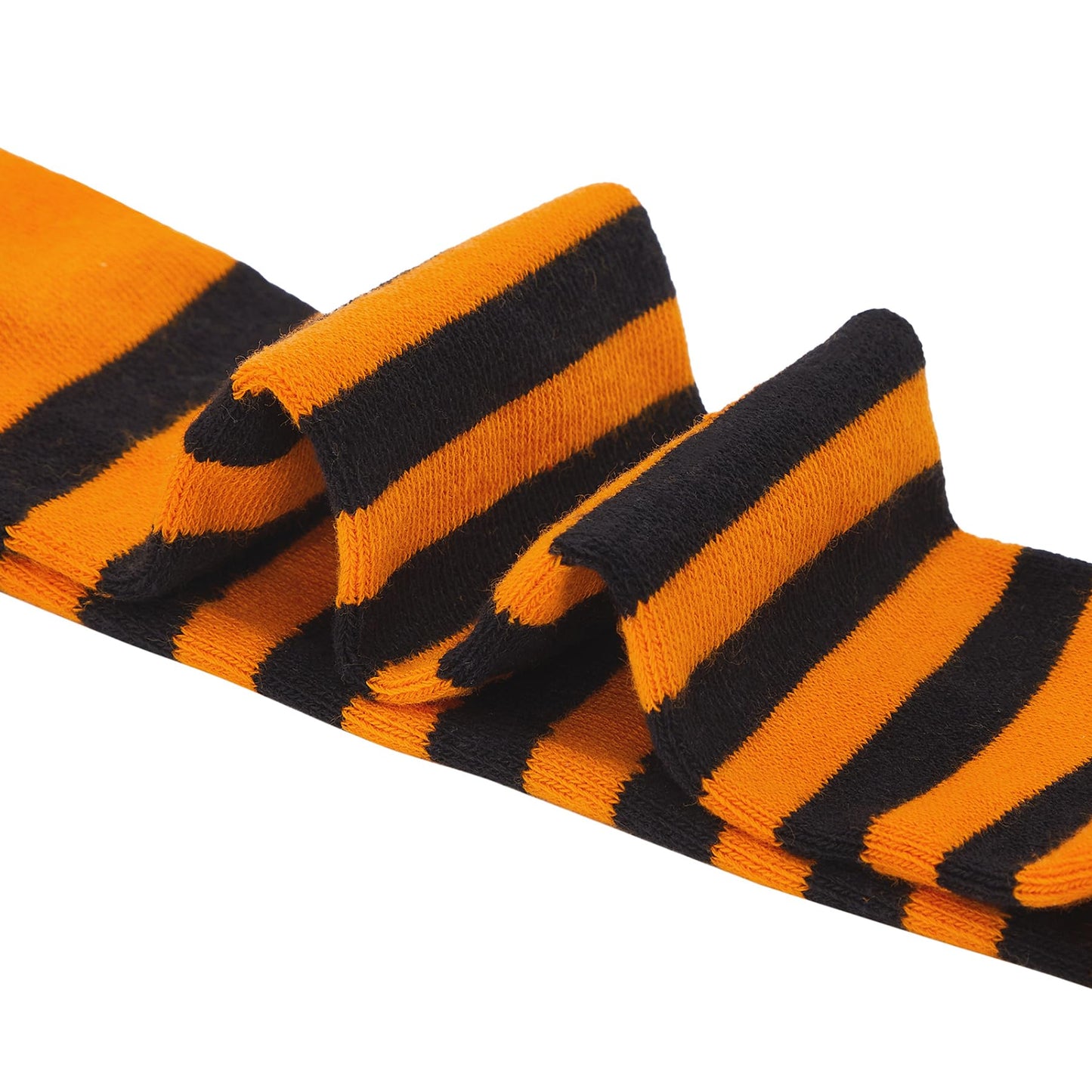 Zando Baby Halloween Tights - Girls Funny Orange & Black Striped Leggings - Toddler Size 6-12 Months