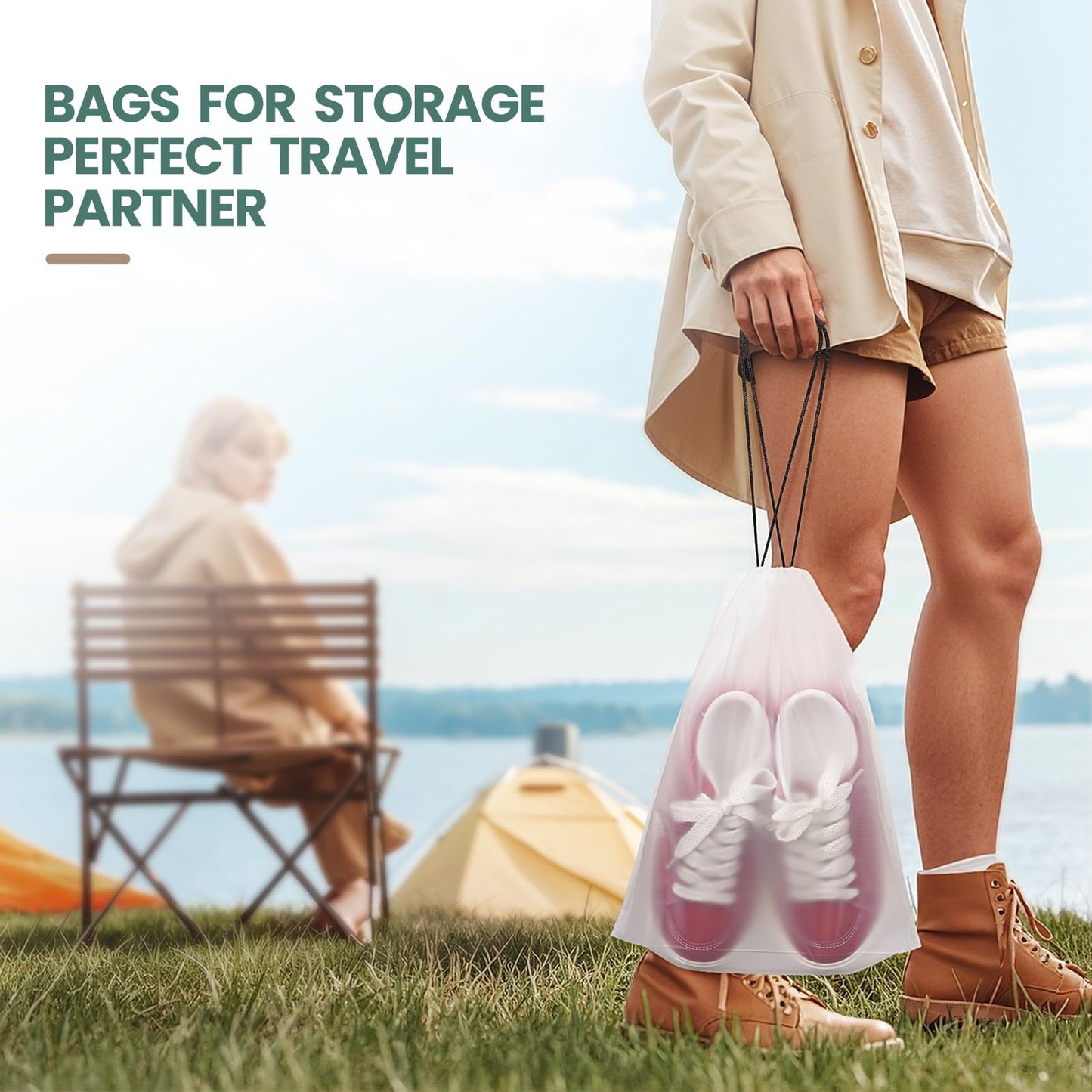 23 Pack Shoe Bags for Travel, 11.8" x 15.7" Waterproof Travel Shoe Bags for Packing,Large Travel Bag for Shoes, Storage Bags Travel Essentials Men for and Women