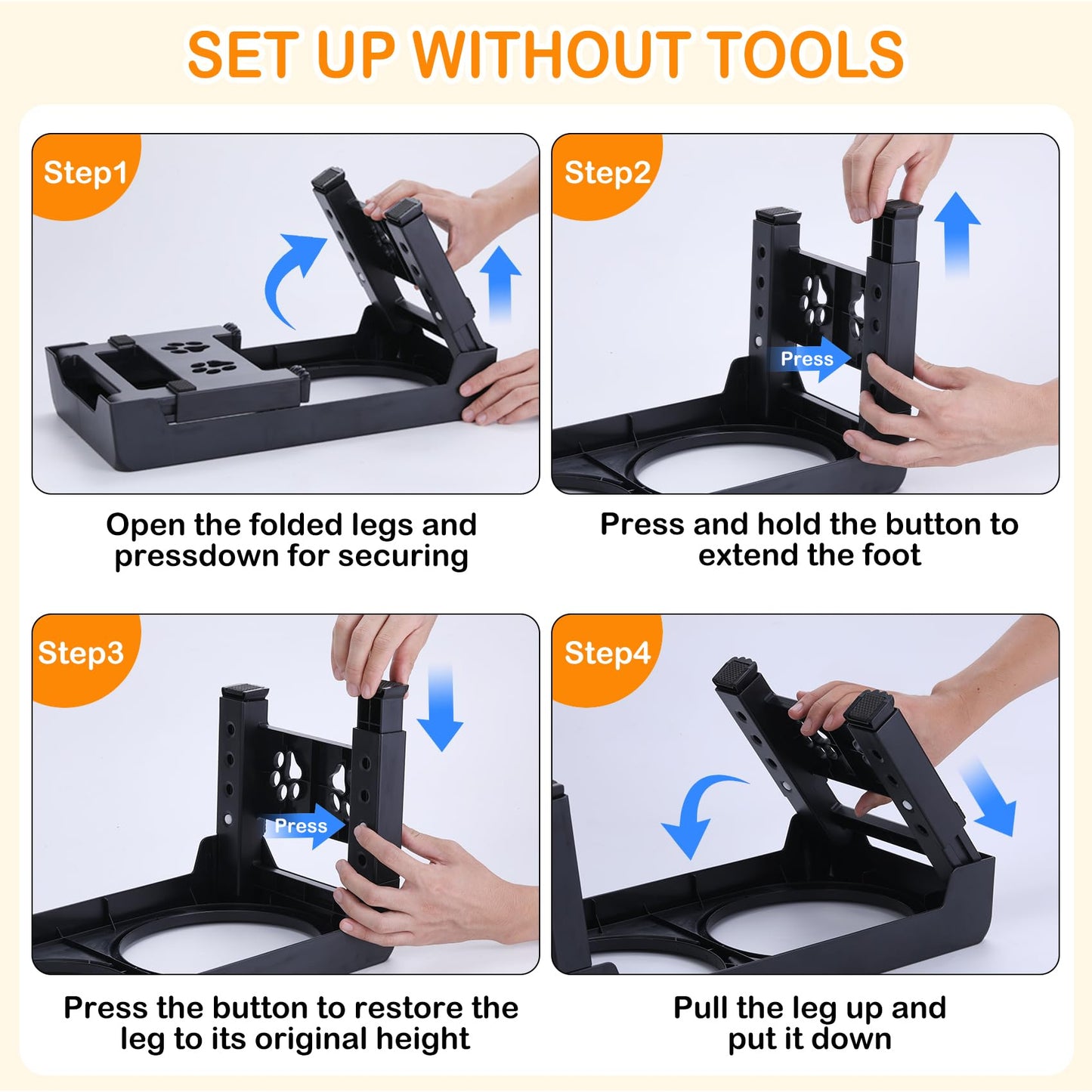 LALOBLUE Elevated Dog Bowls, Raised Slow Feeder Dog Bowls with No Spill Water Bowl, Dog Bowl Stand Adjusts to 5 Heights 2.95", 8.46", 9.65", 10.82", 12.01" for Small Medium Large Dogs and Pets, Black