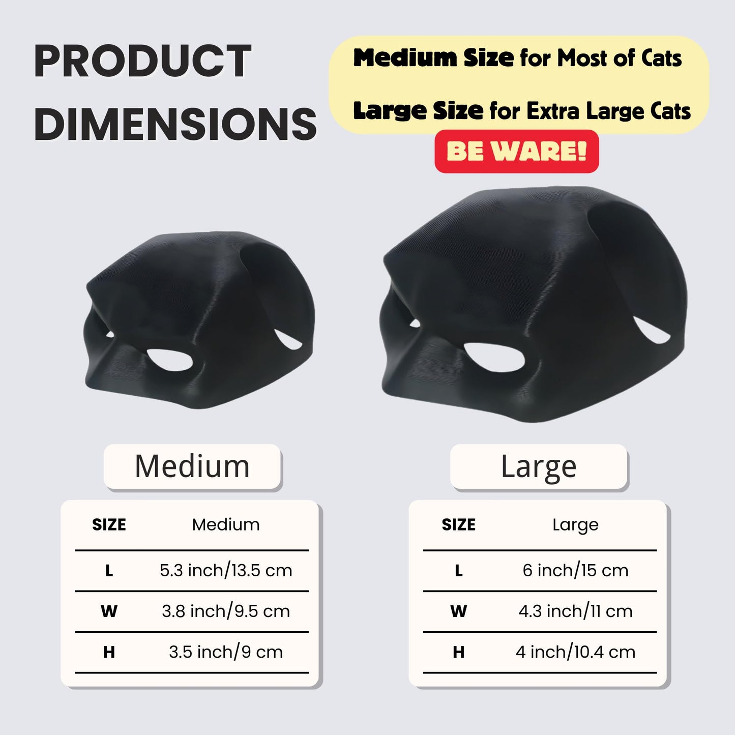 Yipintang Cat Bat Mask Halloween Costumes Accessories for Cats, Cat Bat Cosplay Apparel (Medium, Black Bat)