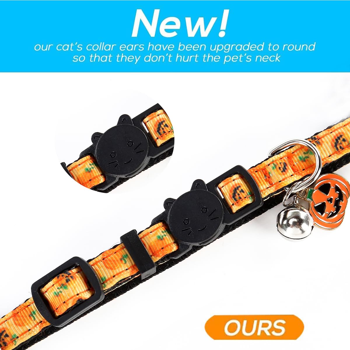 Yizepet Cat Collars with Bells, Breakaway Kitten Collar, Cute Kitty Collar, Pet Supplies Accessories