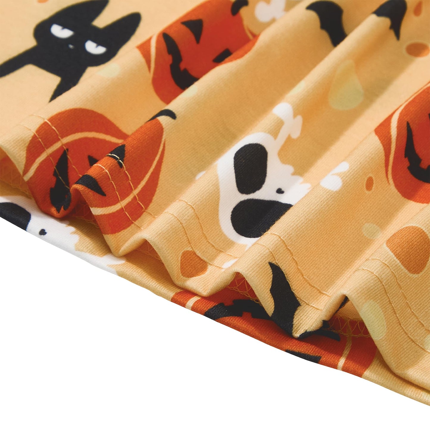 Zando Women's Halloween Pajamas Set - Cotton Nightgowns PJs Soft Night Gowns for Adult Women Pumpkin Skull Medium