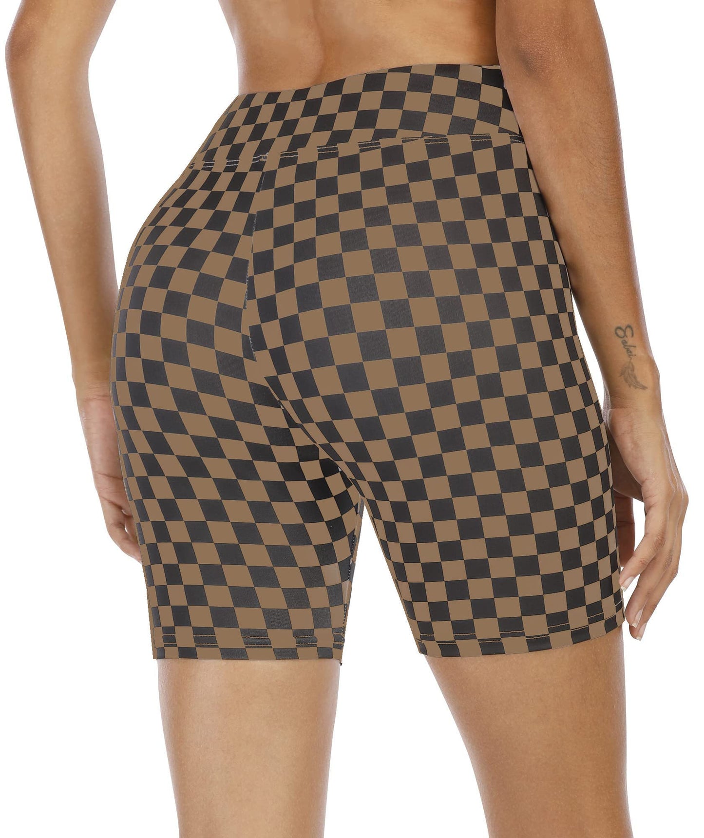 WSPLYSPJY Women's Biker Shorts High Waist Workout Running Tights