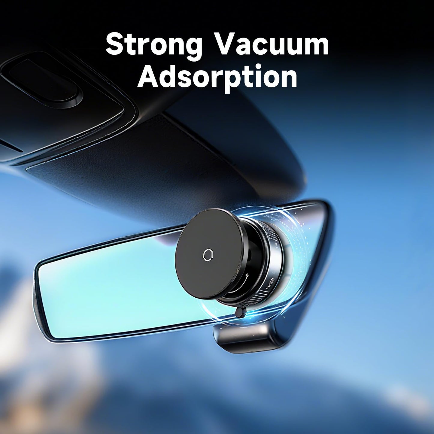 2025 Upgraded Vacuum Magnetic Phone Holder for Car and Gym, 360° Rotatable Mount for iPhone 16e 16 Pro Max 15 14 13 12 & Android, Perfect for Smooth Surfaces, Makeup, Shower