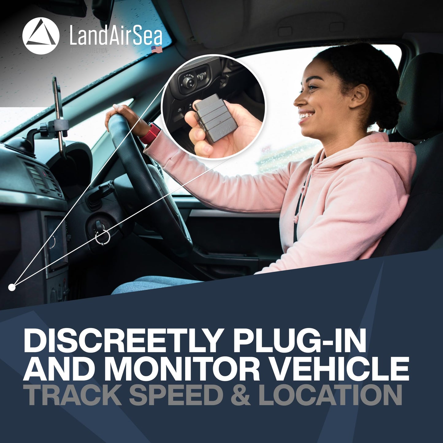 LandAirSea Sync GPS Tracker - 8.95 per month. Full Global Coverage. 4G LTE Real-Time Tracking for Vehicle, Asset, Fleet, and Elderly.