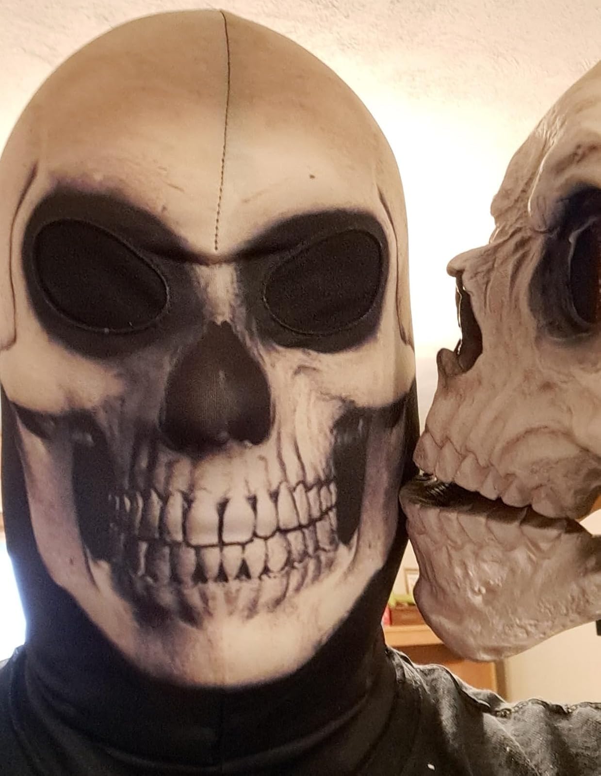 WTACTFUL 3D Skeleton Lycra Masks Scary Skull Balaclavas Ghost Headwear Bone Cosply Costume Halloween Party Ski Full Face Mask