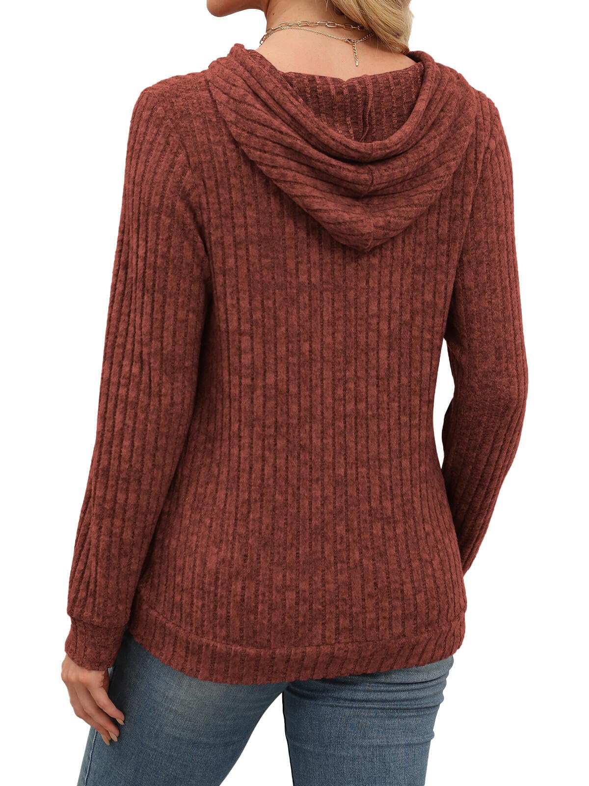 Womens Sweaters Early Fall Fashion Clothing 2025 Long Sleeve Shirts for Women Blouses Dressy Casual Hoodies Cute Tops Trendy Sweatshirts Christmas Holiday Halloween Outfits Winter Clothes Caramel M