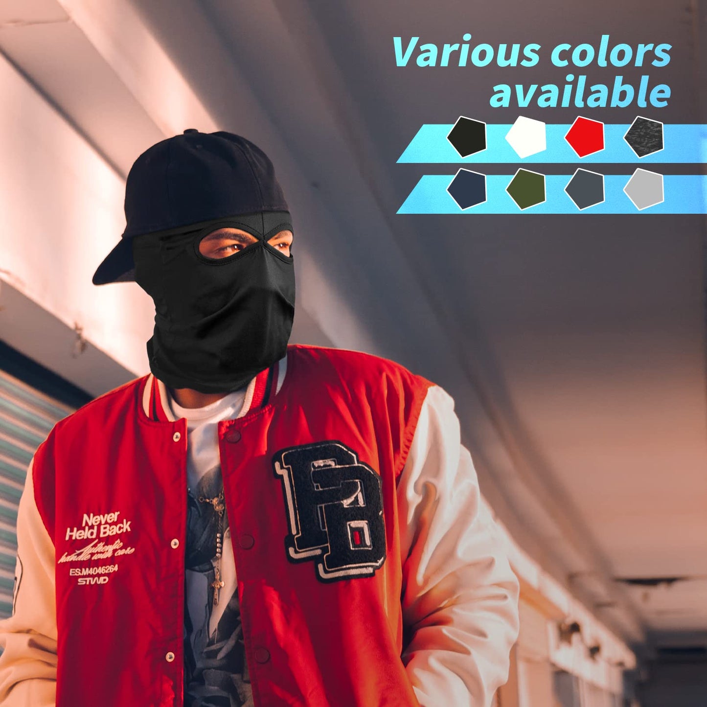 YESLIFE Black Ski Mask, Balaclava Face Mask for Men and Women, Boys and Girls – Cosplay Costume Accessory for Halloween Party