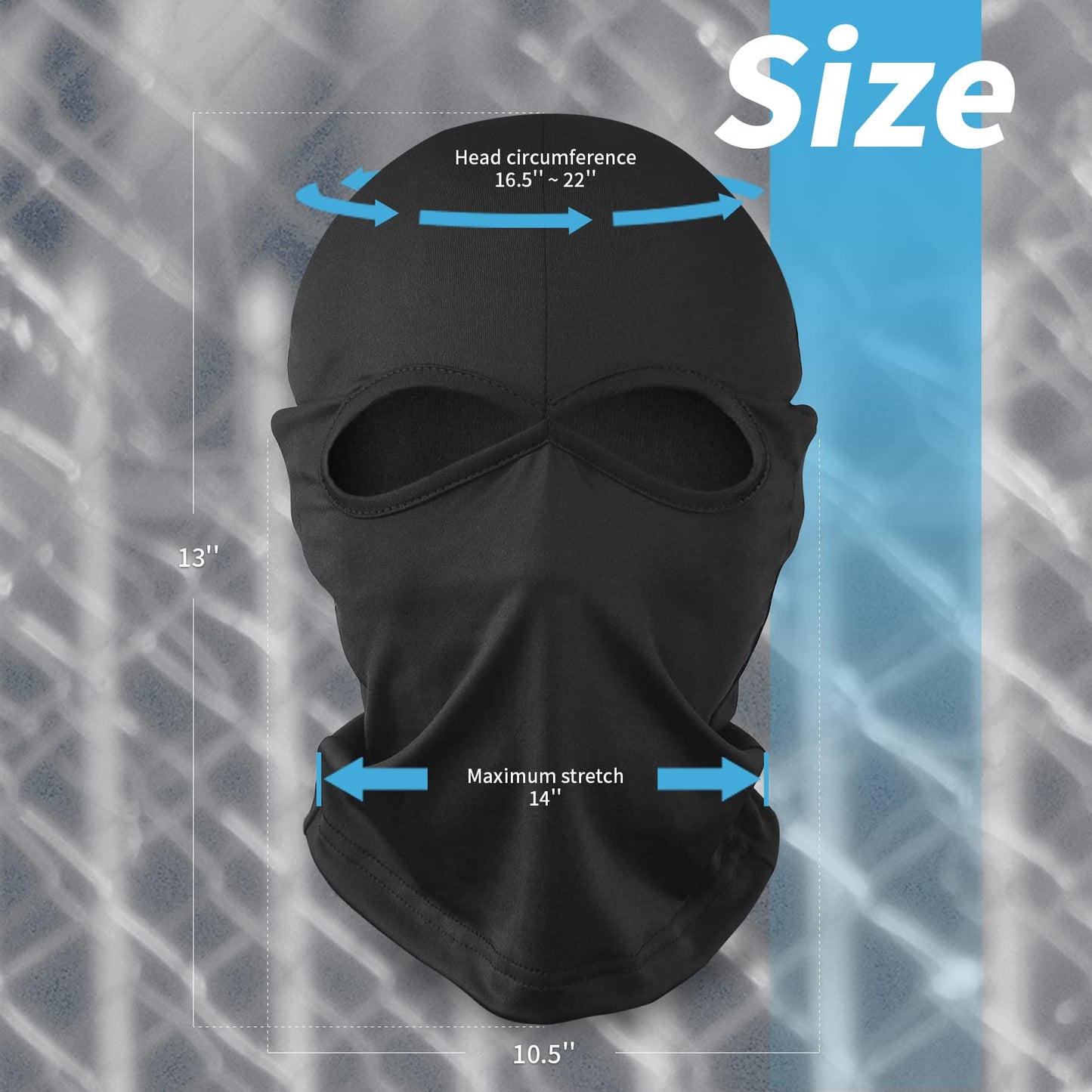 YESLIFE Black Ski Mask, Balaclava Face Mask for Men and Women, Boys and Girls – Cosplay Costume Accessory for Halloween Party