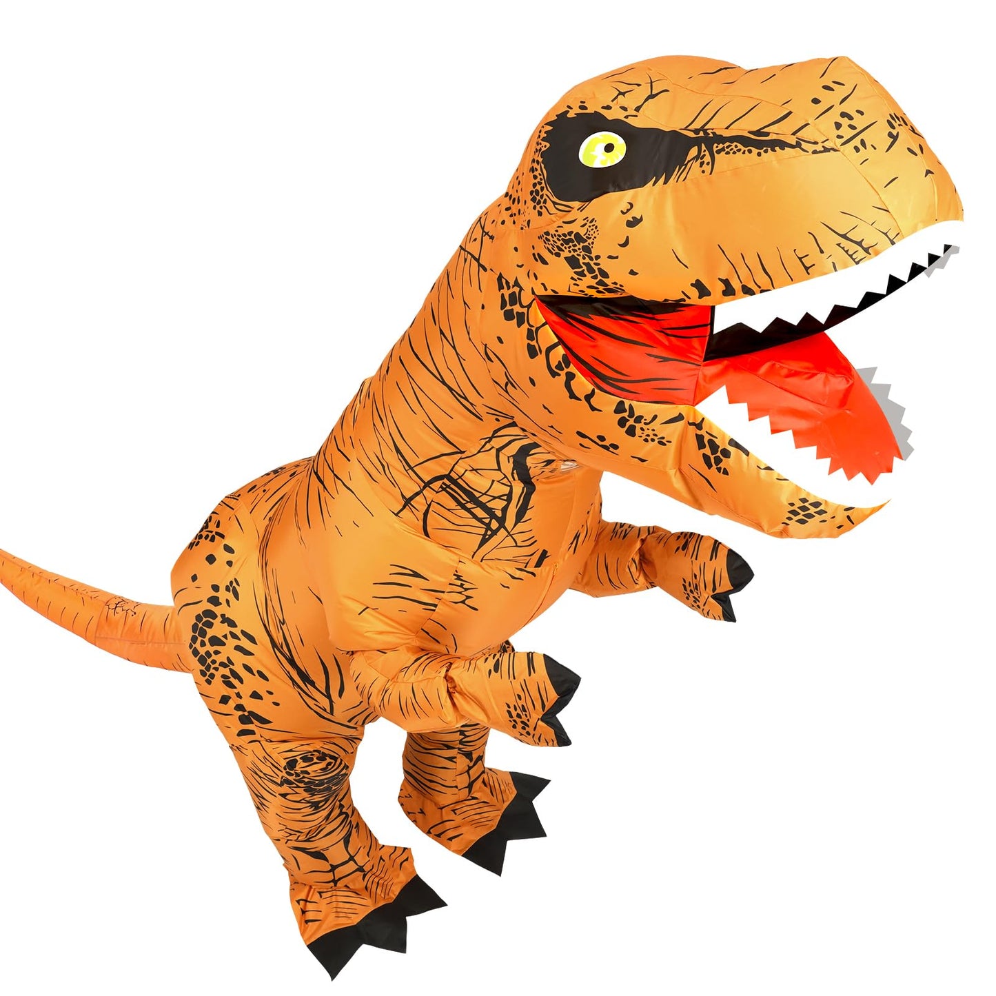 YEAHBEER Inflatable Dinosaur Costume for Kids,T-Rex Dinosaur Costume Kid, Blow up T-Rex Funny Fancy Inflatable Costume for Halloween Dress & Party Cosplay (Brown